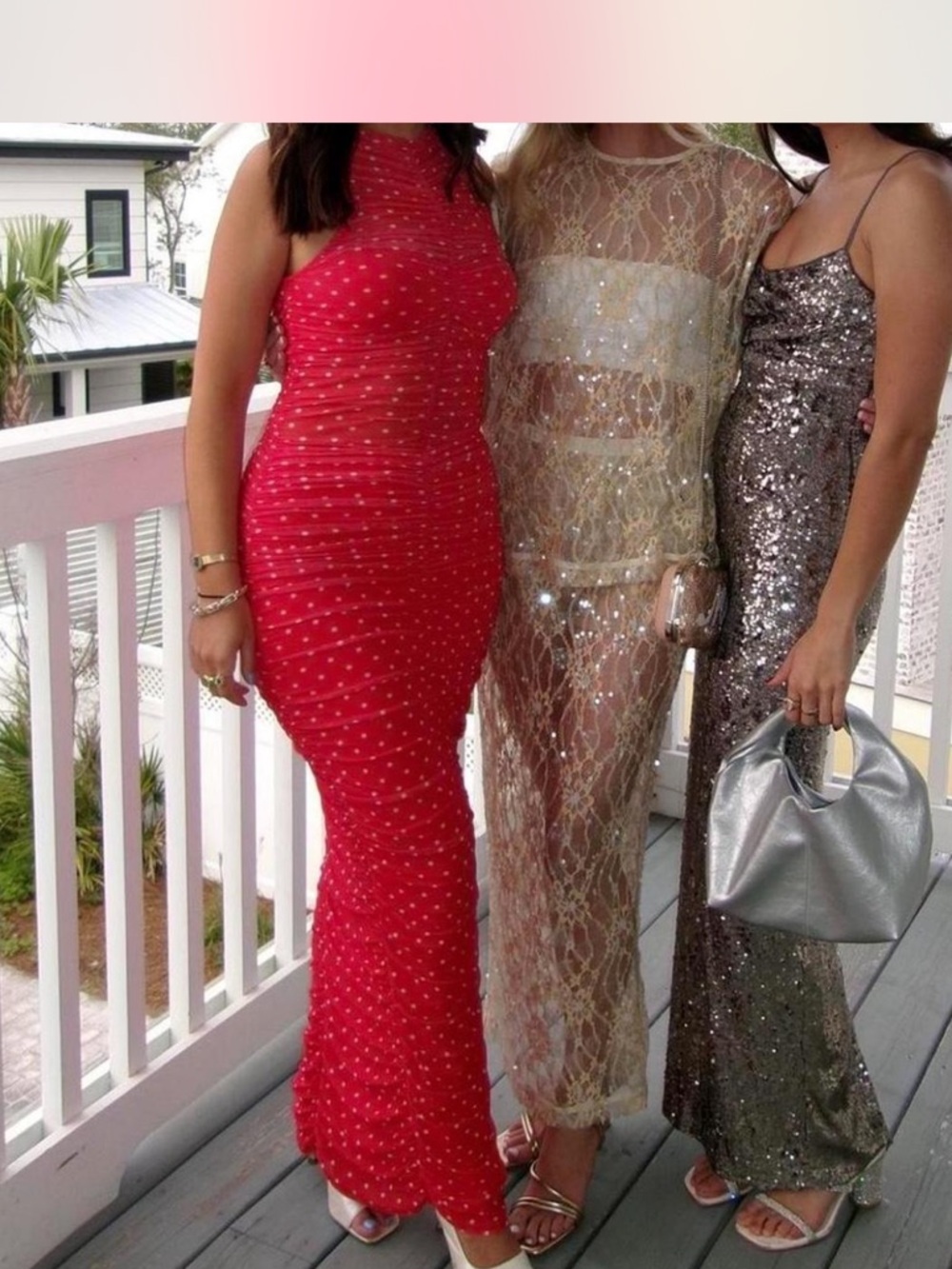 AFRM polka dot Halter Maxi Dress